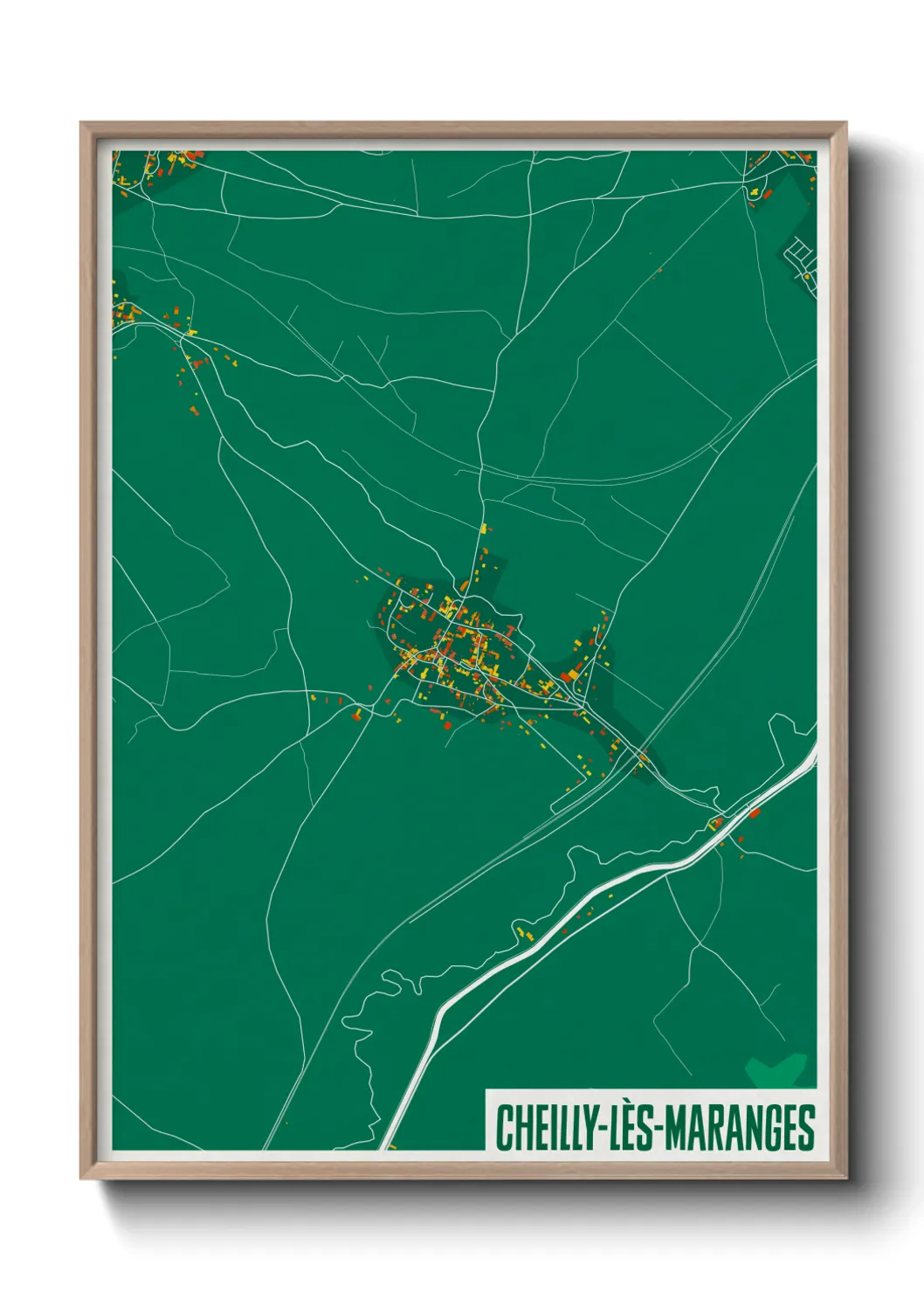 Une affiche de carte sur Cheilly-lès-Maranges