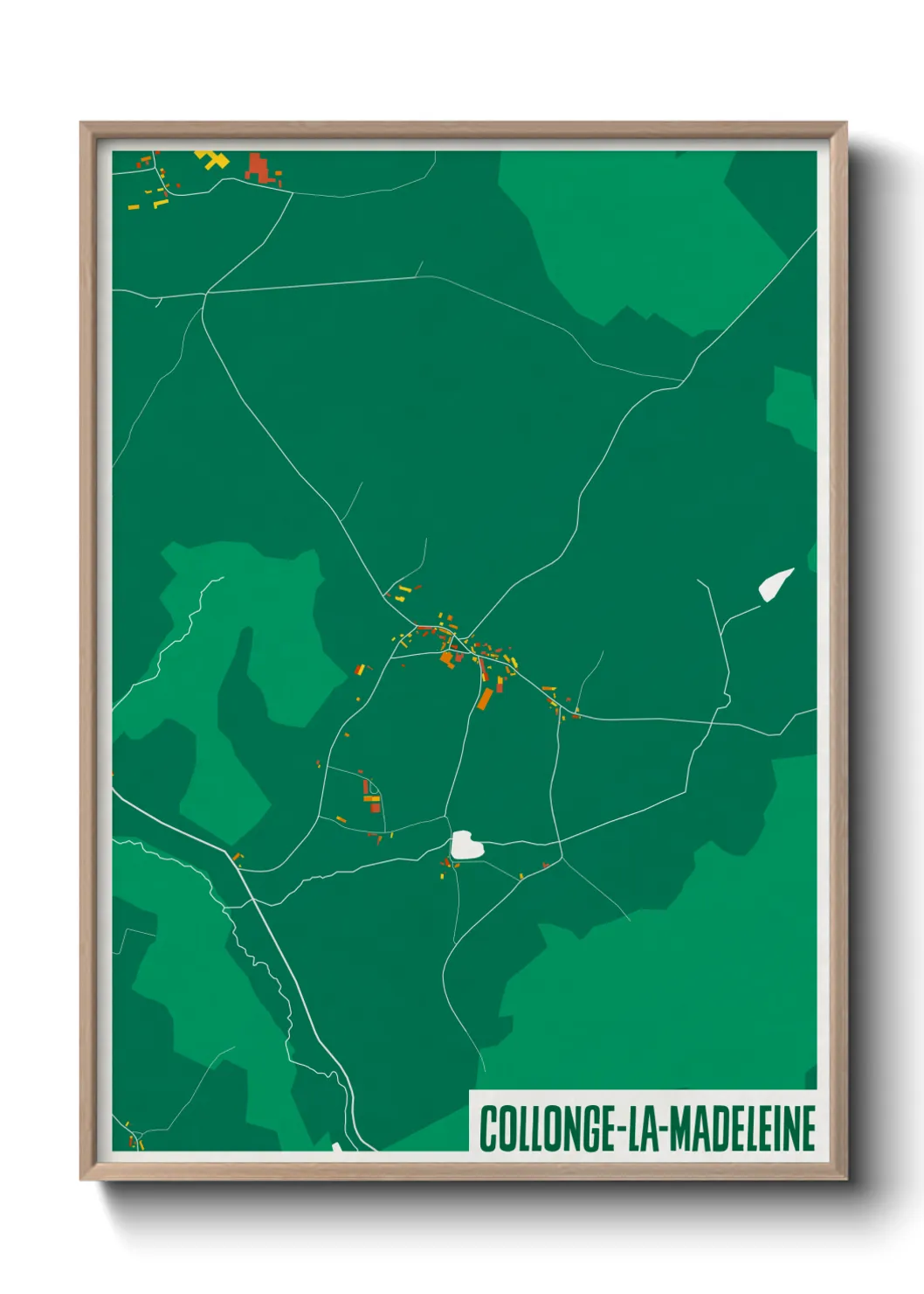 Une affiche de carte sur Collonge-la-Madeleine