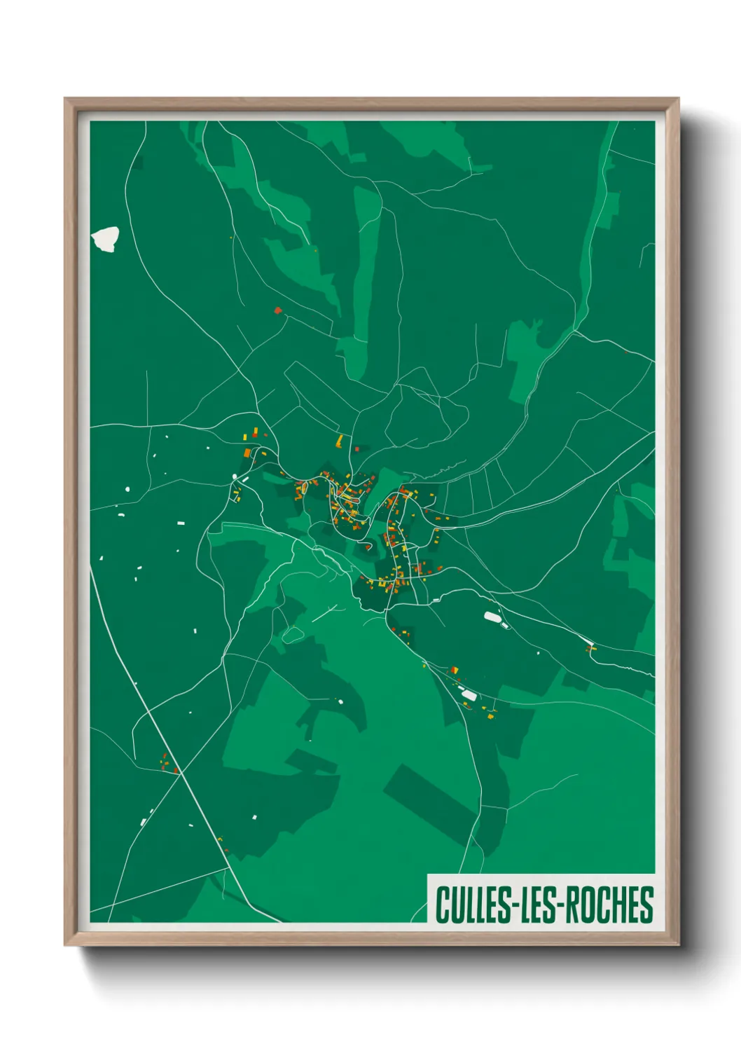 Une affiche de carte sur Culles-les-Roches
