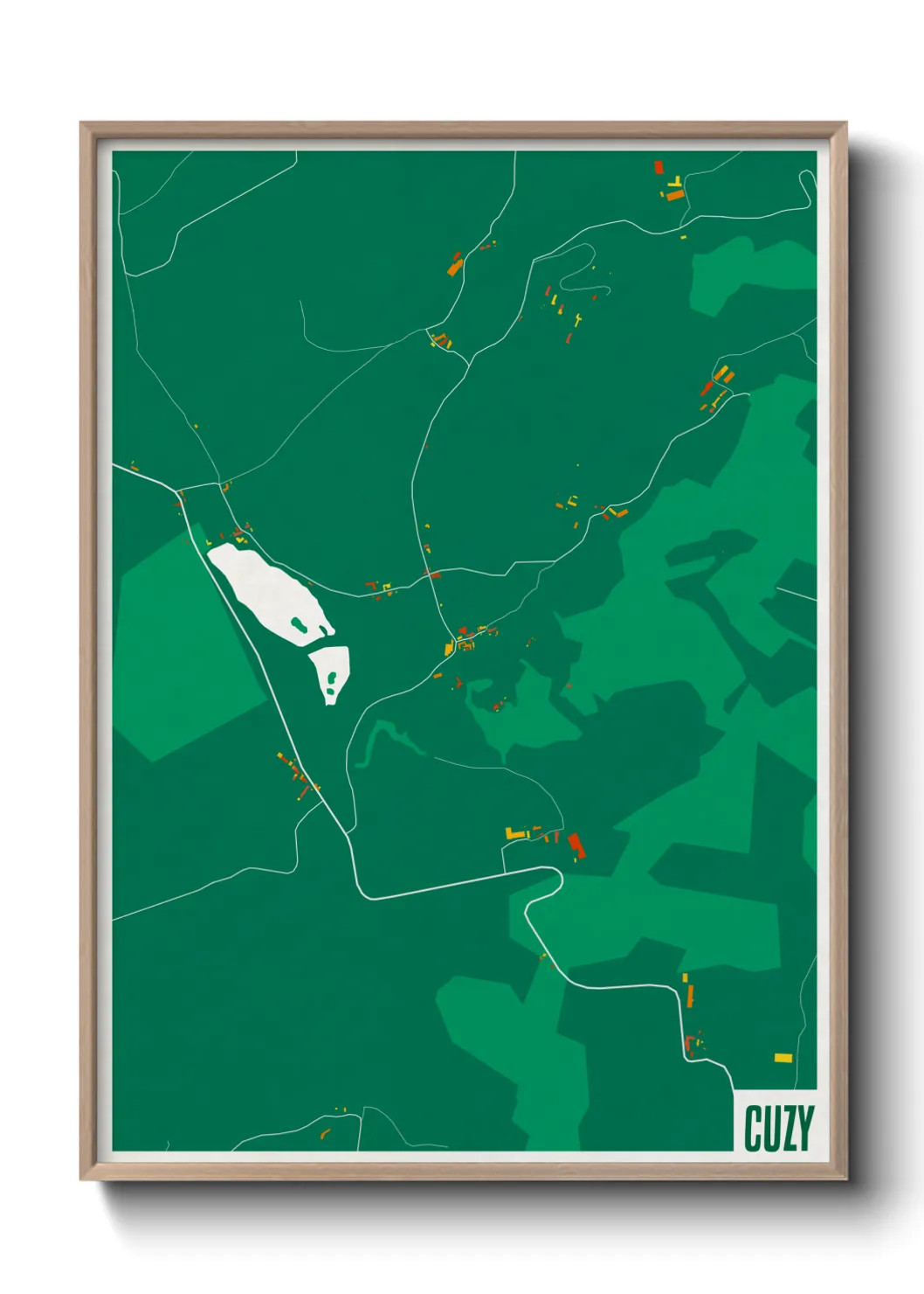 Une affiche de carte sur Cuzy