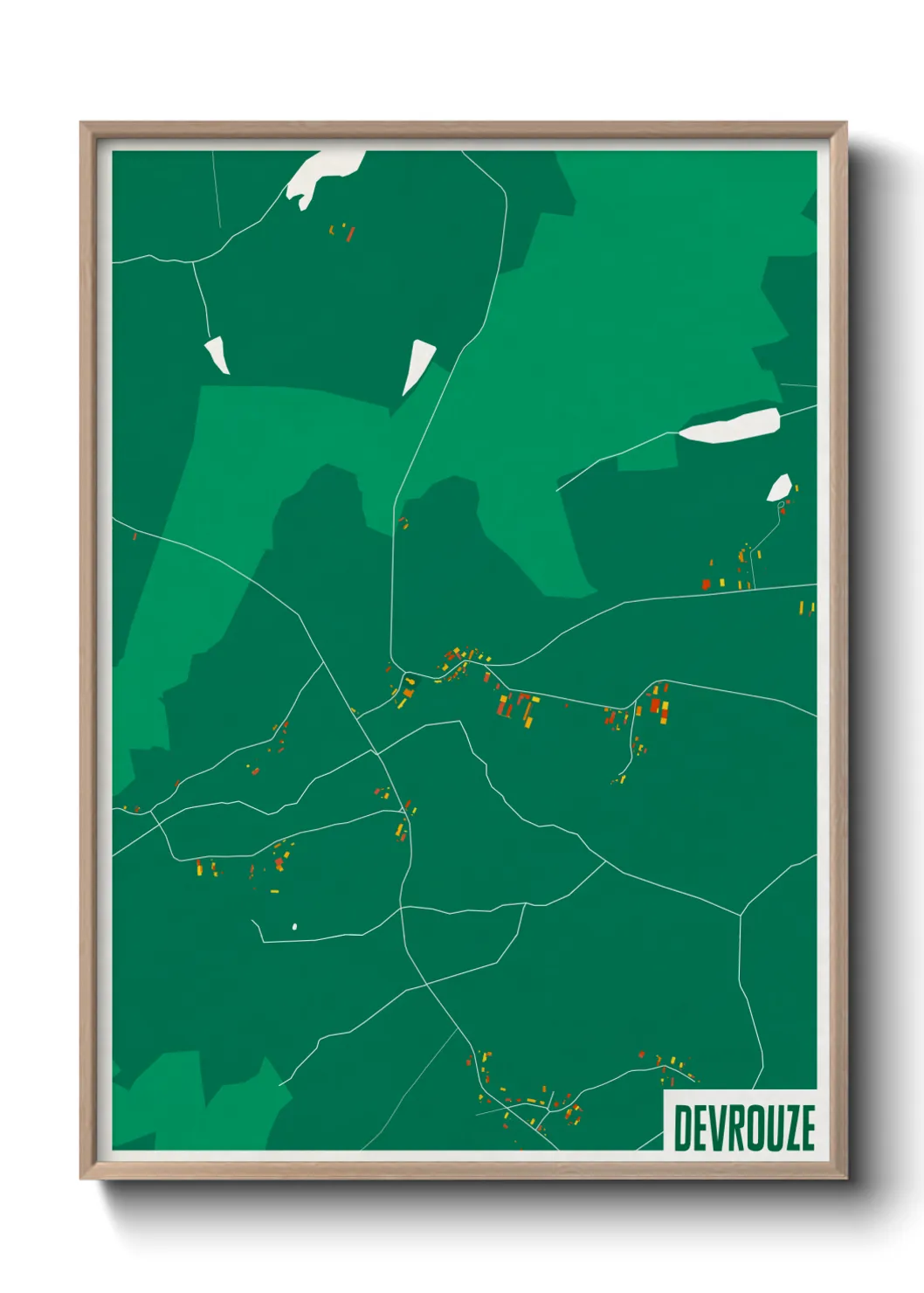 Une affiche de carte sur Devrouze