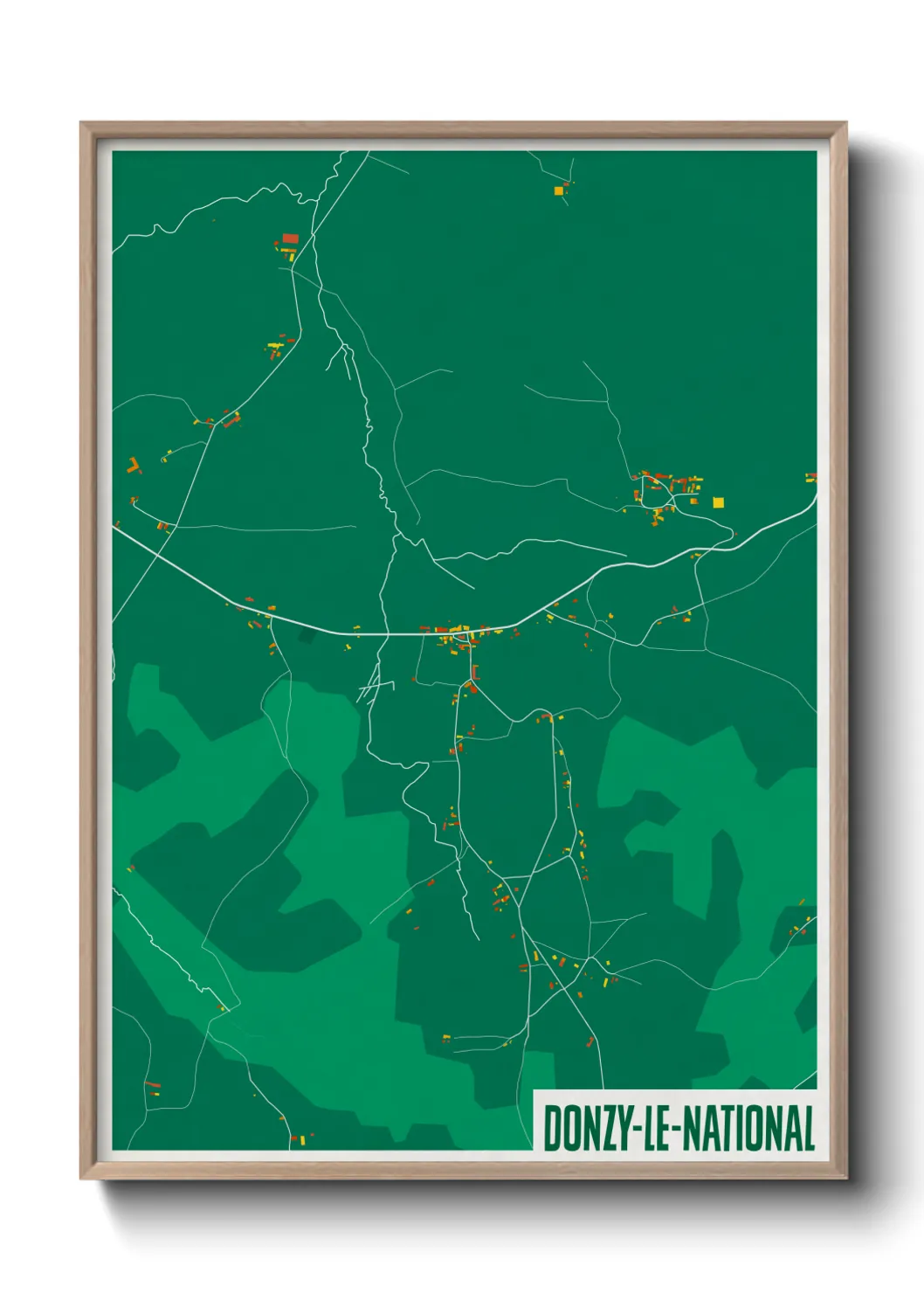 Une affiche de carte sur Donzy-le-National