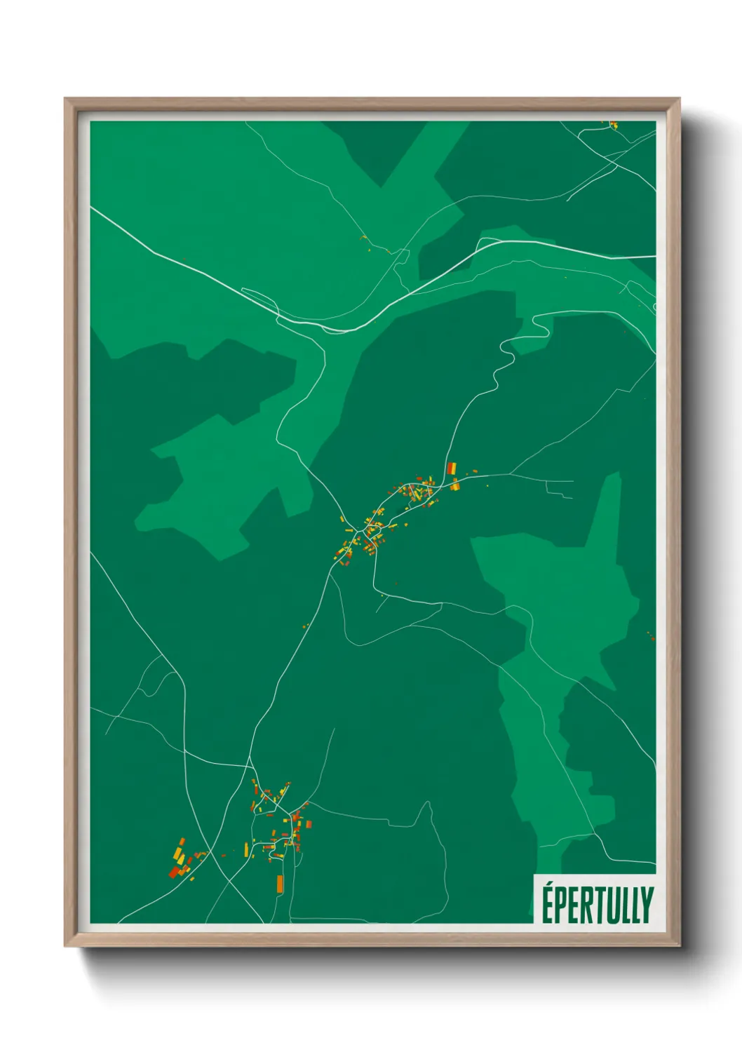 Une affiche de carte sur Épertully