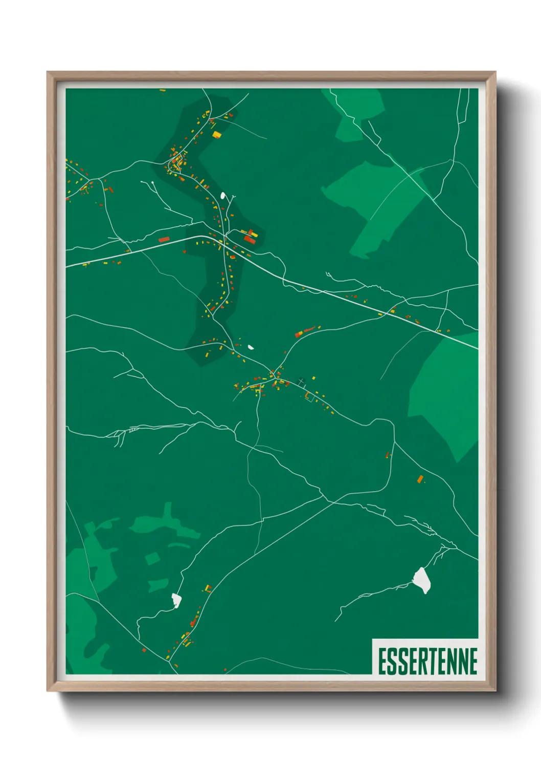 Une affiche de carte sur Essertenne