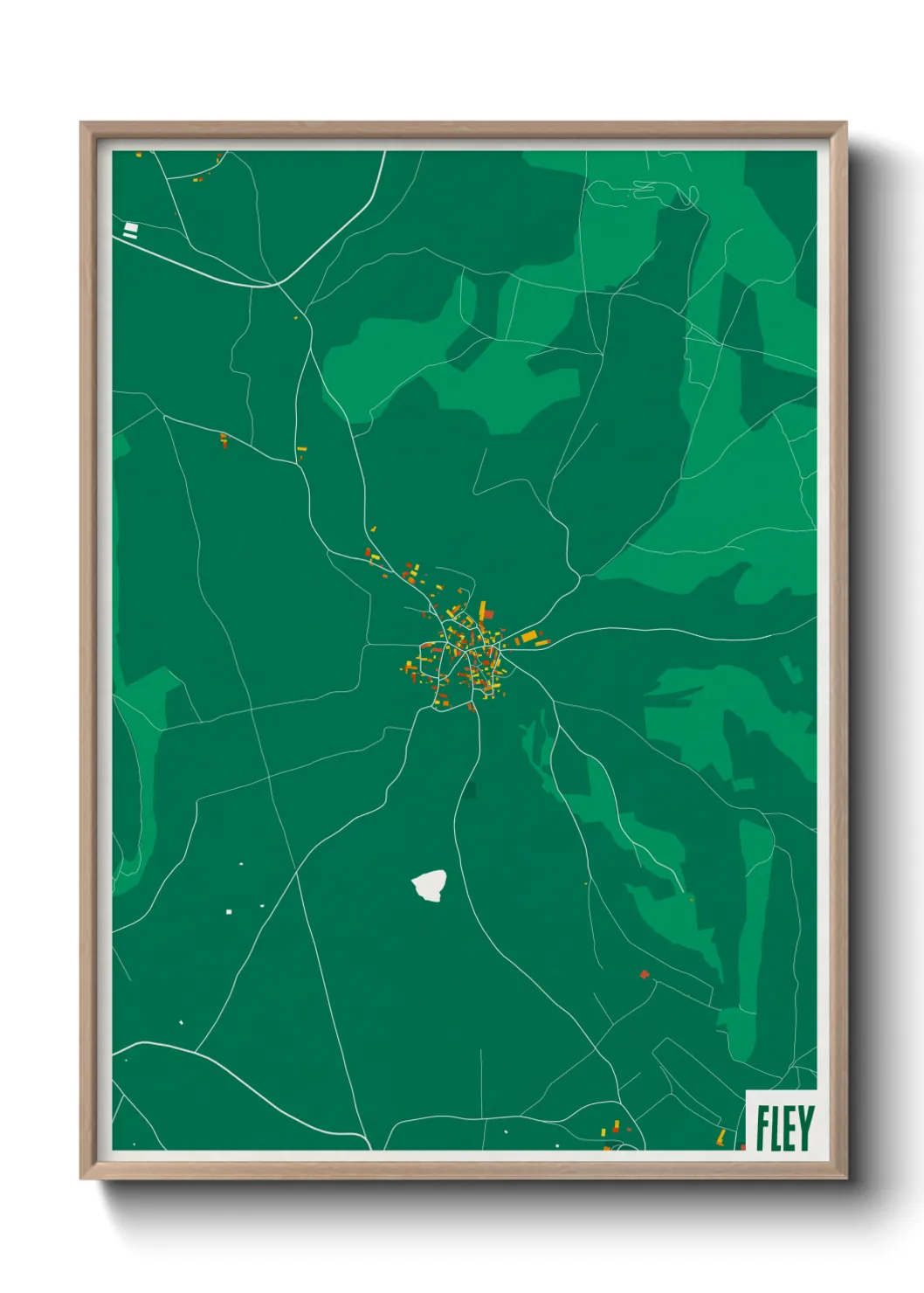 Une affiche de carte sur Fley