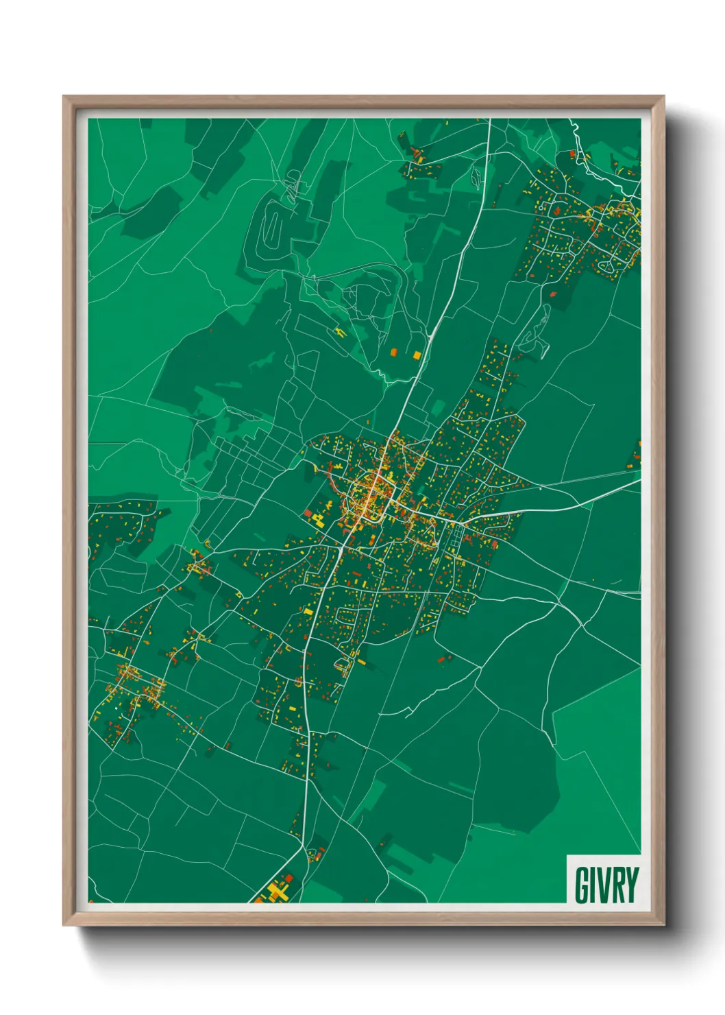 Une affiche de carte sur Givry