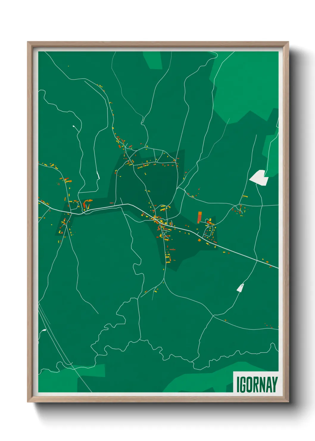 Une affiche de carte sur Igornay