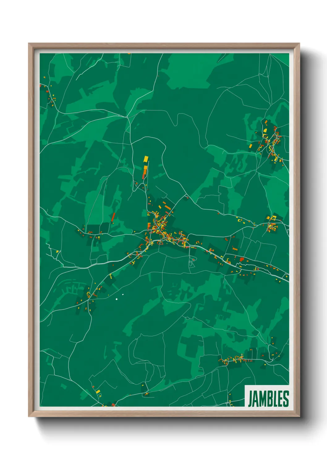 Une affiche de carte sur Jambles