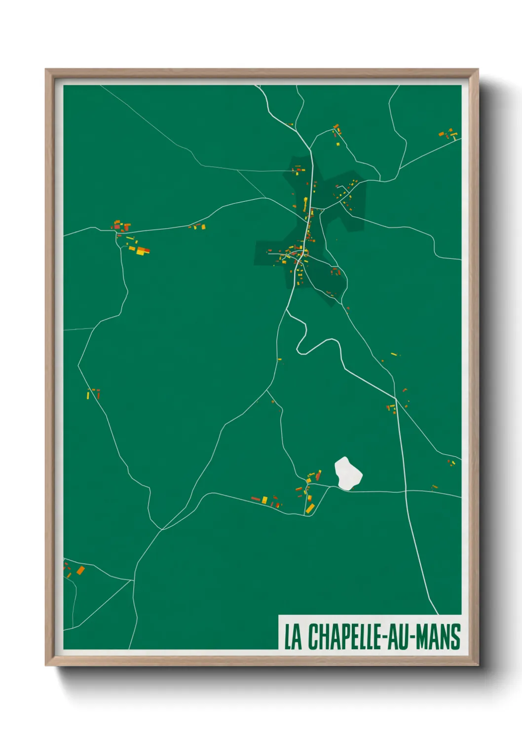 Une affiche de carte sur La Chapelle-au-Mans