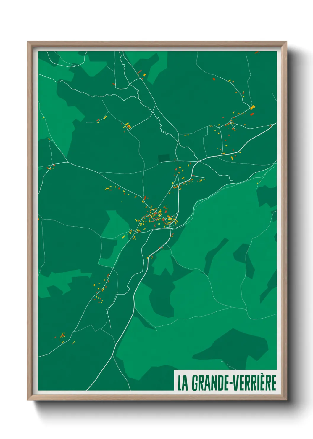 Une affiche de carte sur La Grande-Verrière