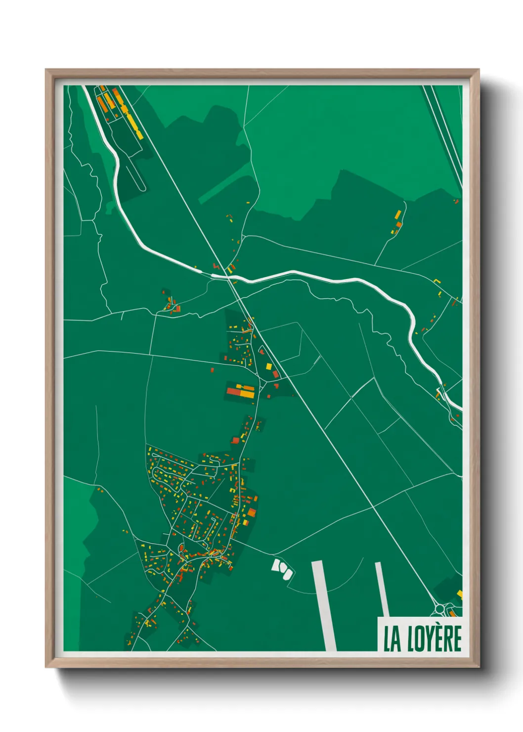 Une affiche de carte sur La Loyère