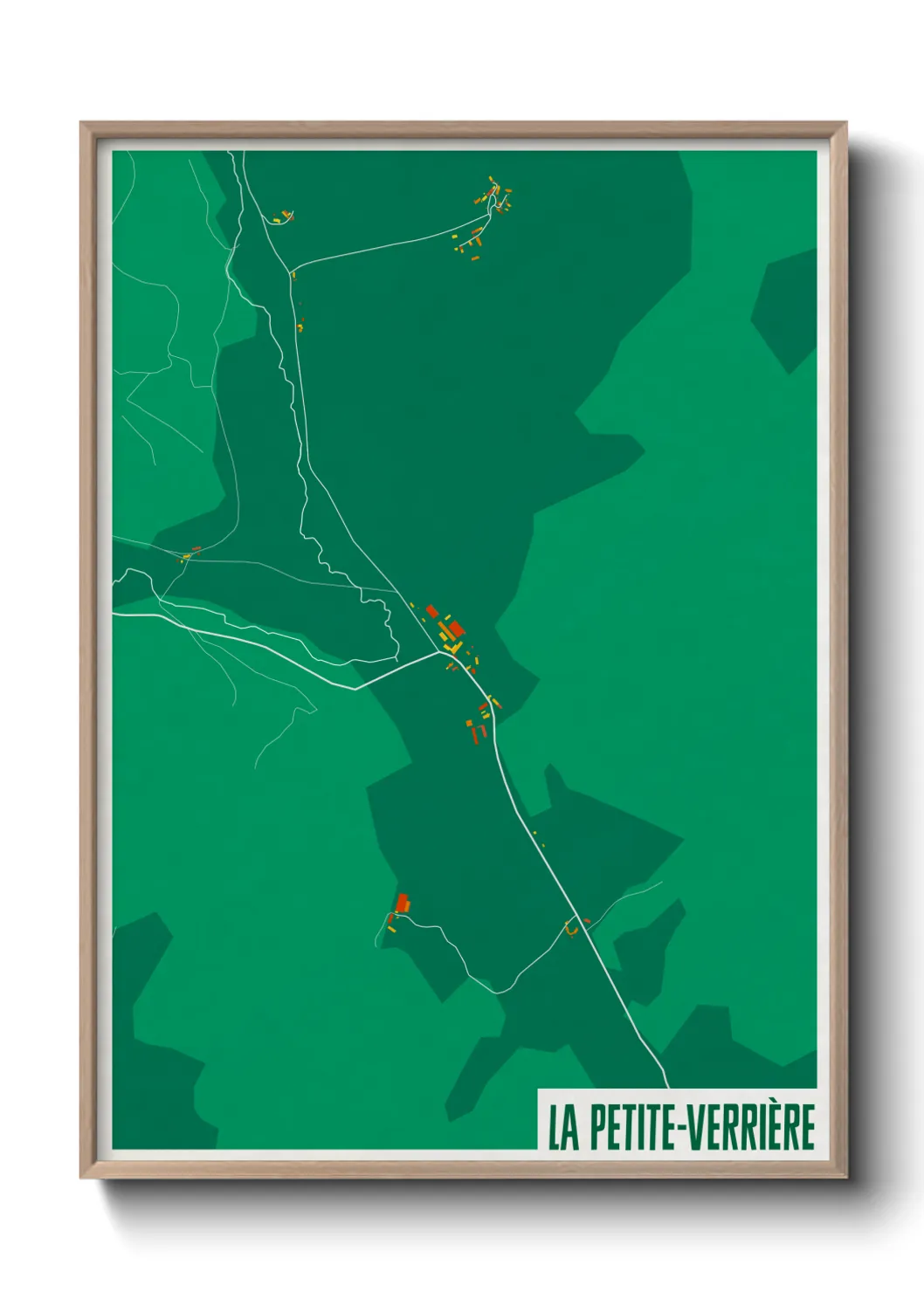 Une affiche de carte sur La Petite-Verrière