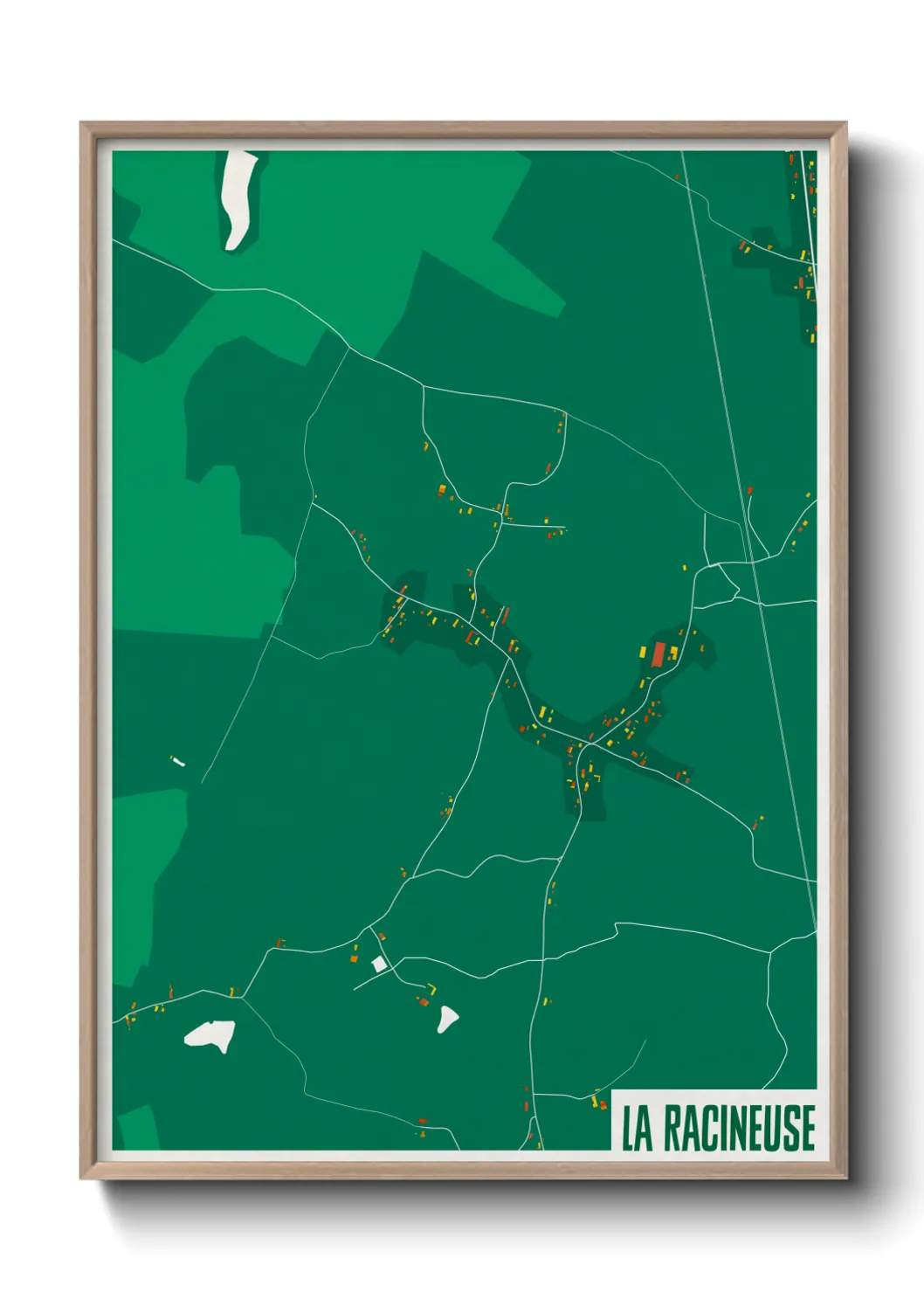 Une affiche de carte sur La Racineuse