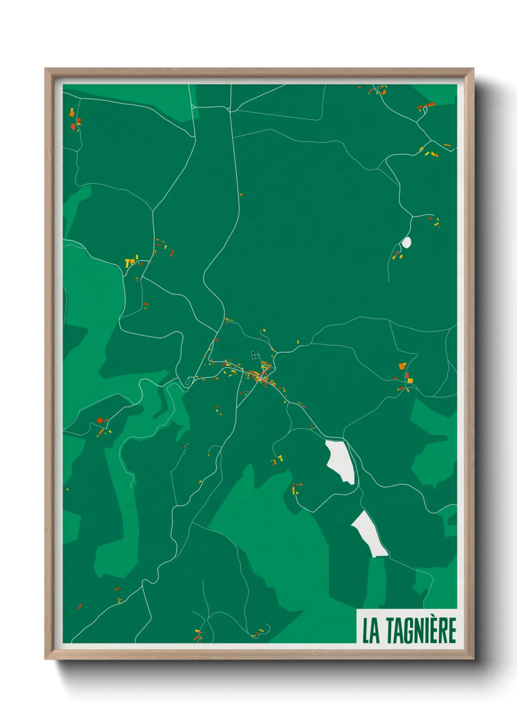 Une affiche de carte sur La Tagnière