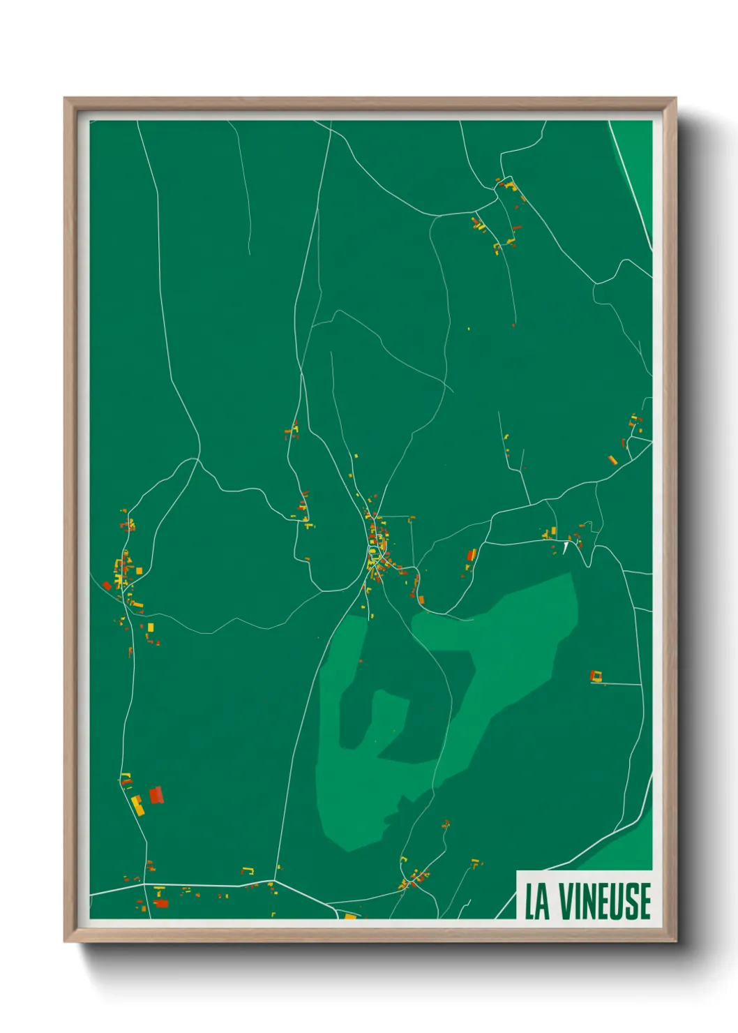 Une affiche de carte sur La Vineuse