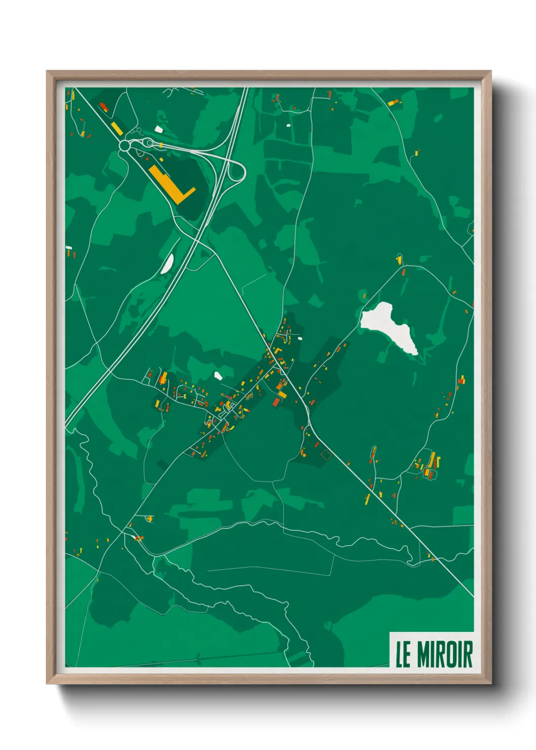 Une affiche de carte sur Le Miroir