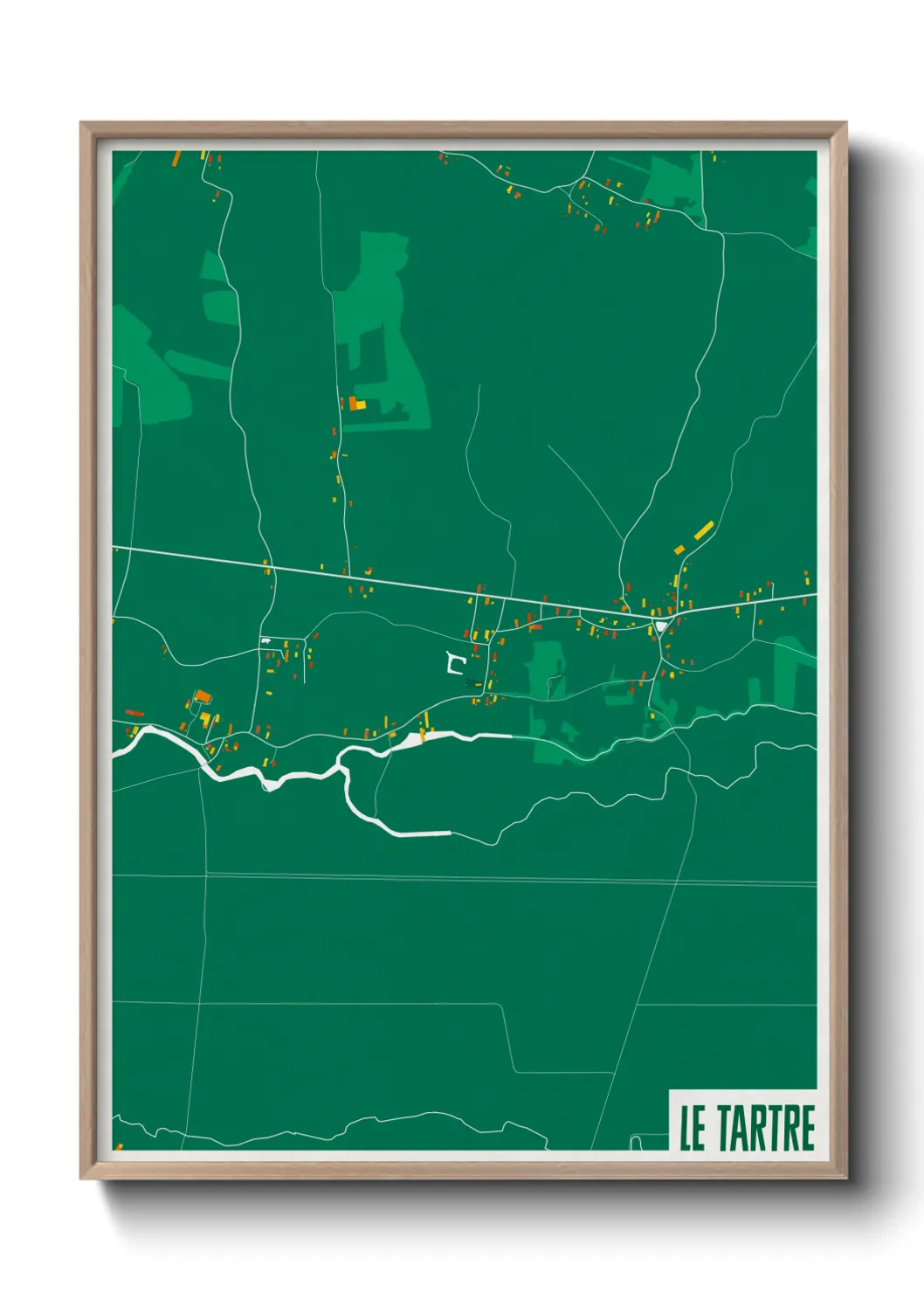 Une affiche de carte sur Le Tartre