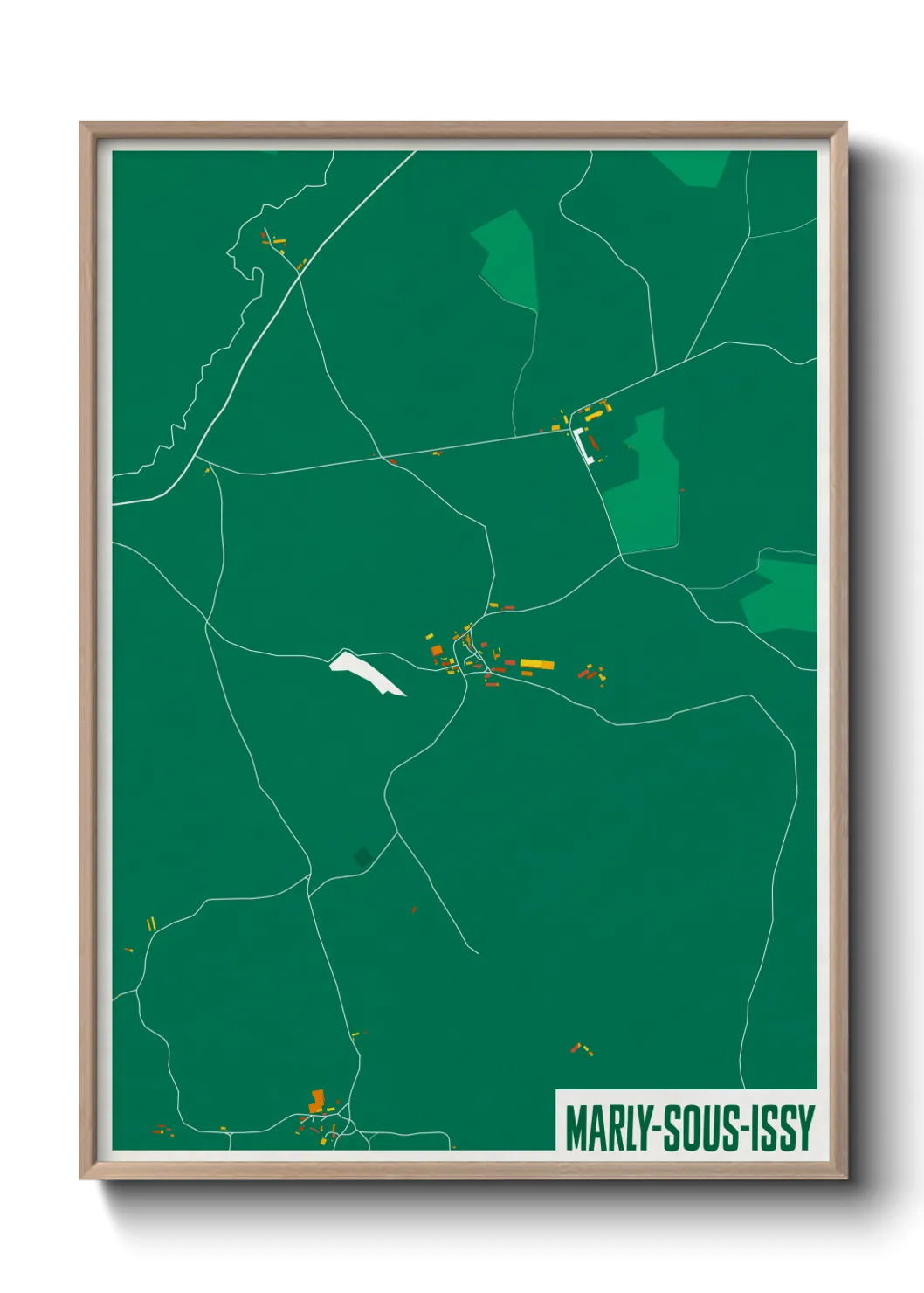 Une affiche de carte sur Marly-sous-Issy