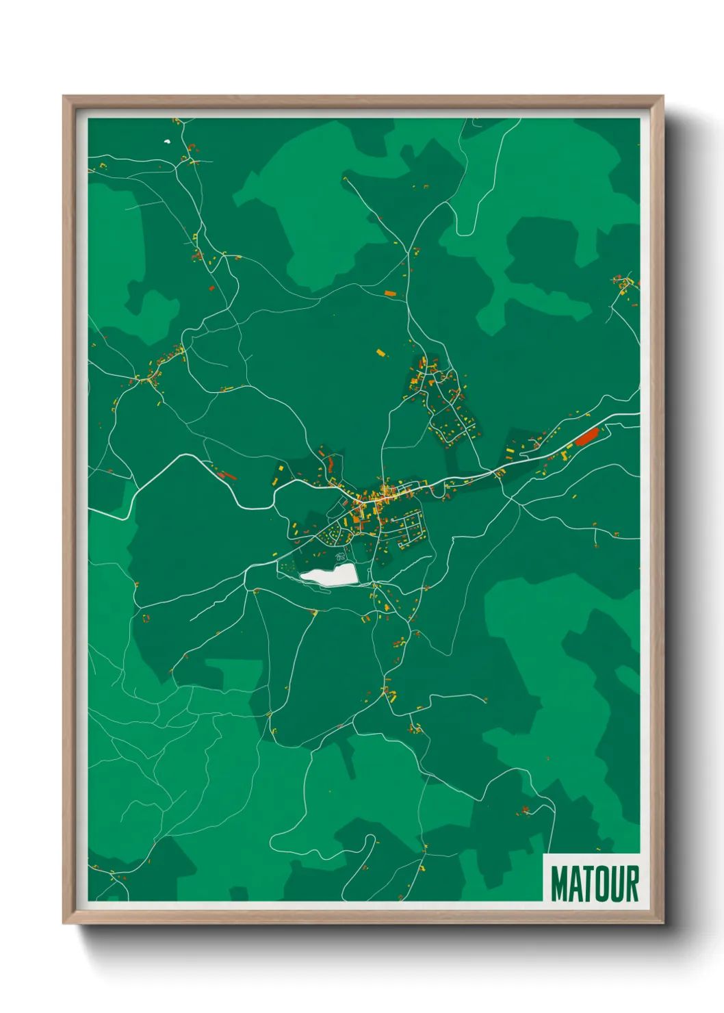 Une affiche de carte sur Matour