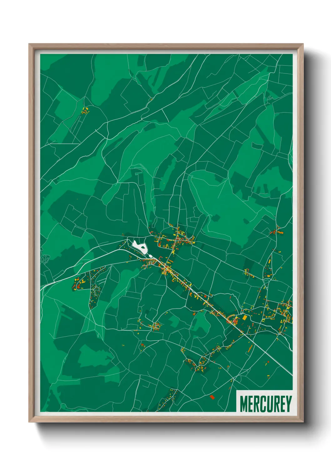 Une affiche de carte sur Mercurey