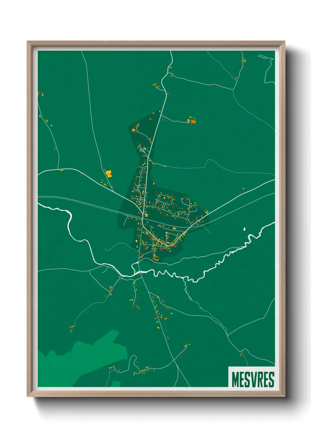 Une affiche de carte sur Mesvres