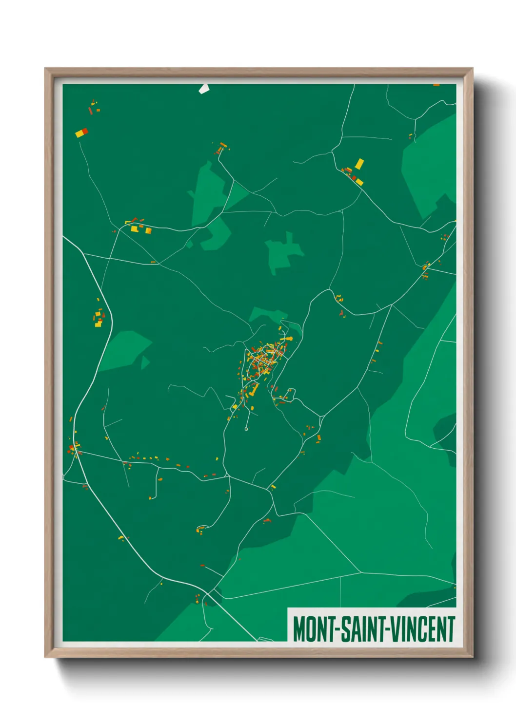 Une affiche de carte sur Mont-Saint-Vincent