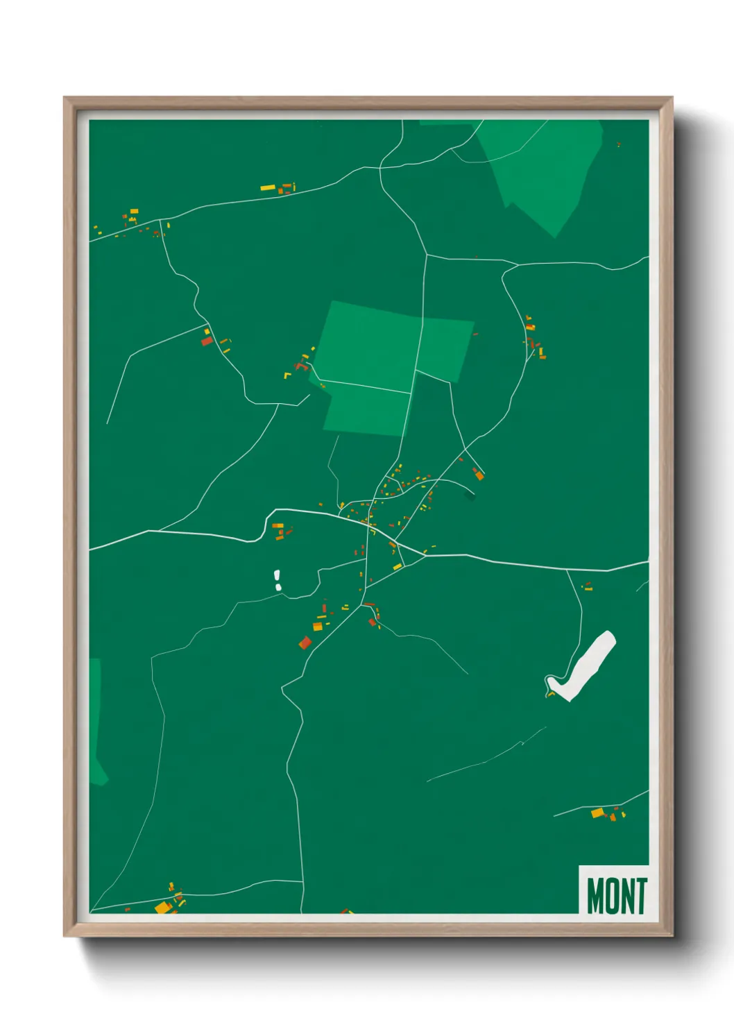 Une affiche de carte sur Mont