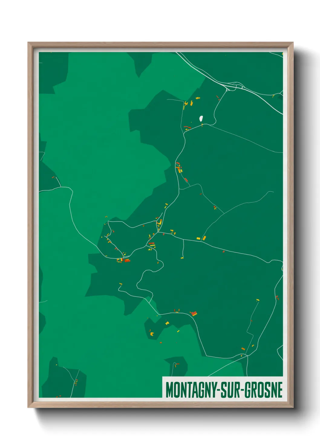 Une affiche de carte sur Montagny-sur-Grosne