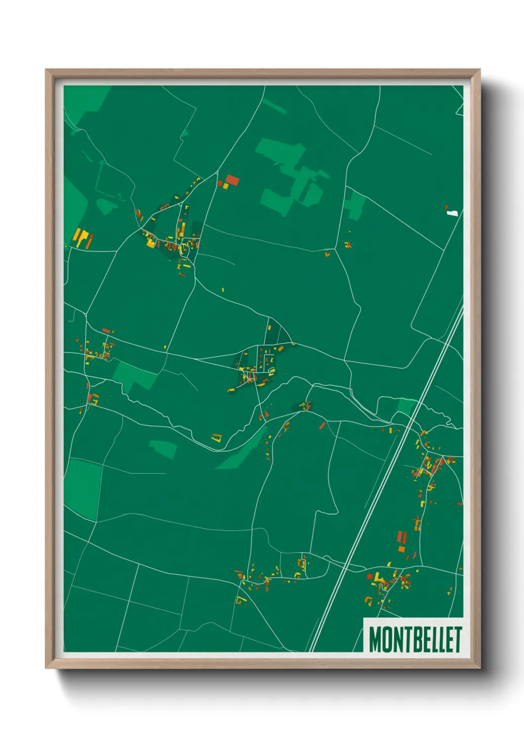 Une affiche de carte sur Montbellet