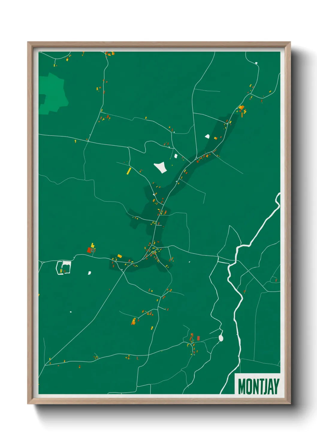 Une affiche de carte sur Montjay