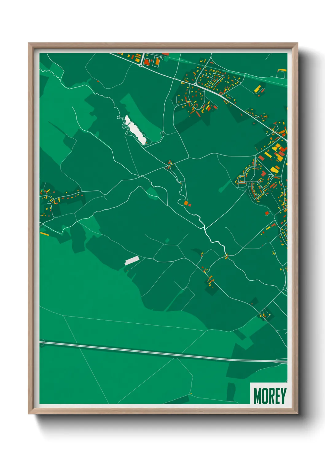 Une affiche de carte sur Morey