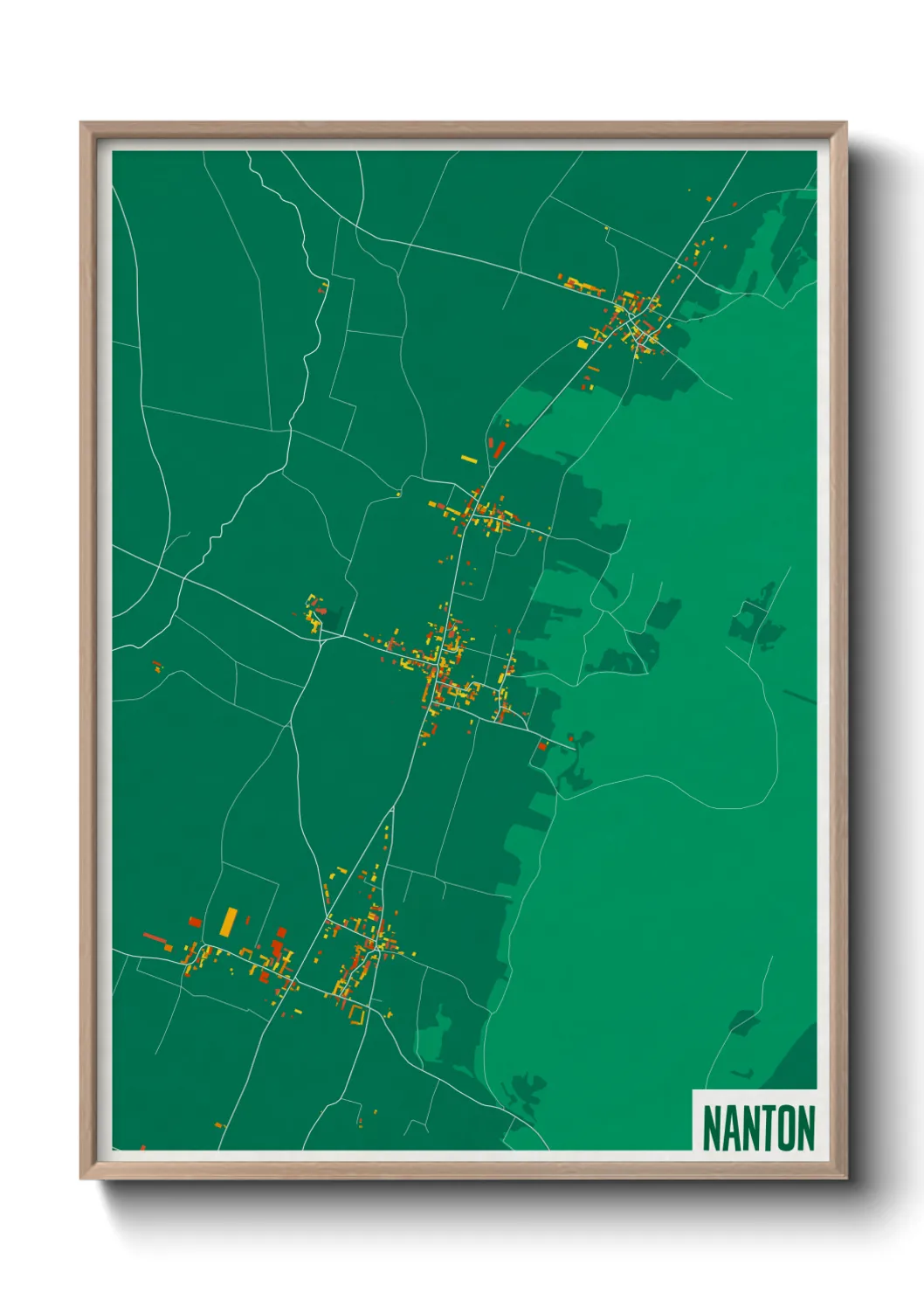 Une affiche de carte sur Nanton