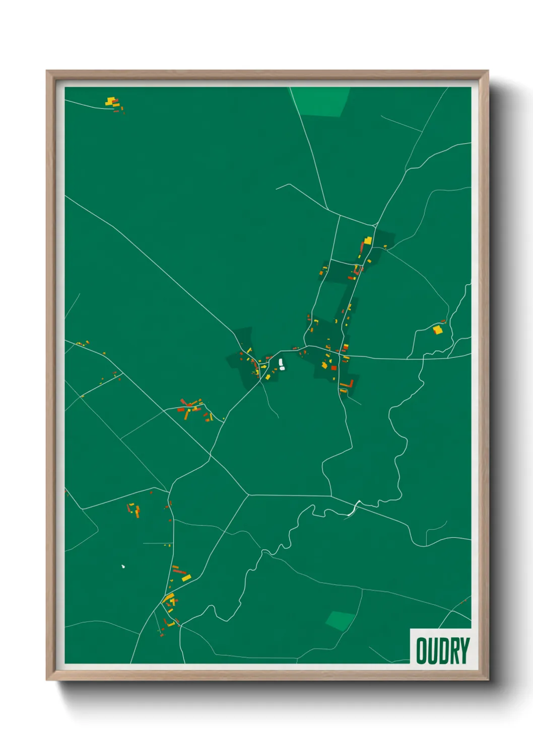 Une affiche de carte sur Oudry