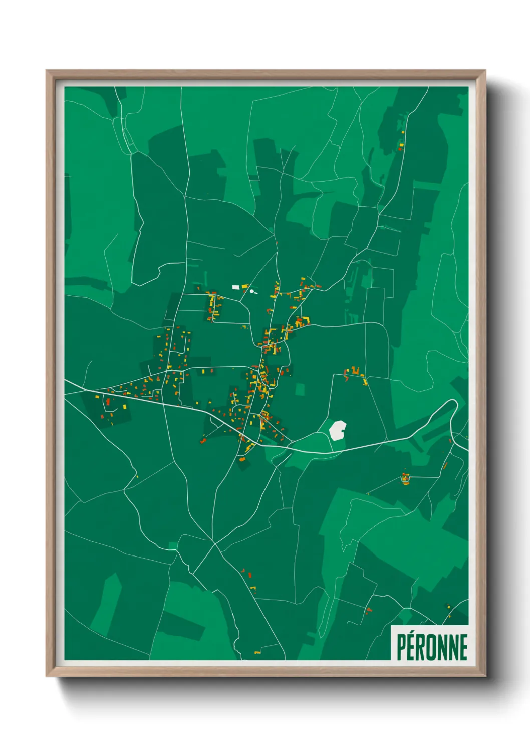 Une affiche de carte sur Péronne