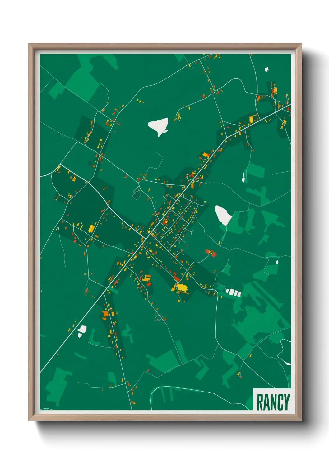 Une affiche de carte sur Rancy