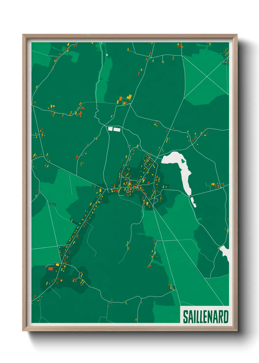 Une affiche de carte sur Saillenard
