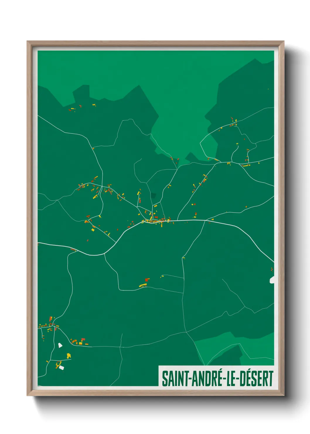 Une affiche de carte sur Saint-André-le-Désert