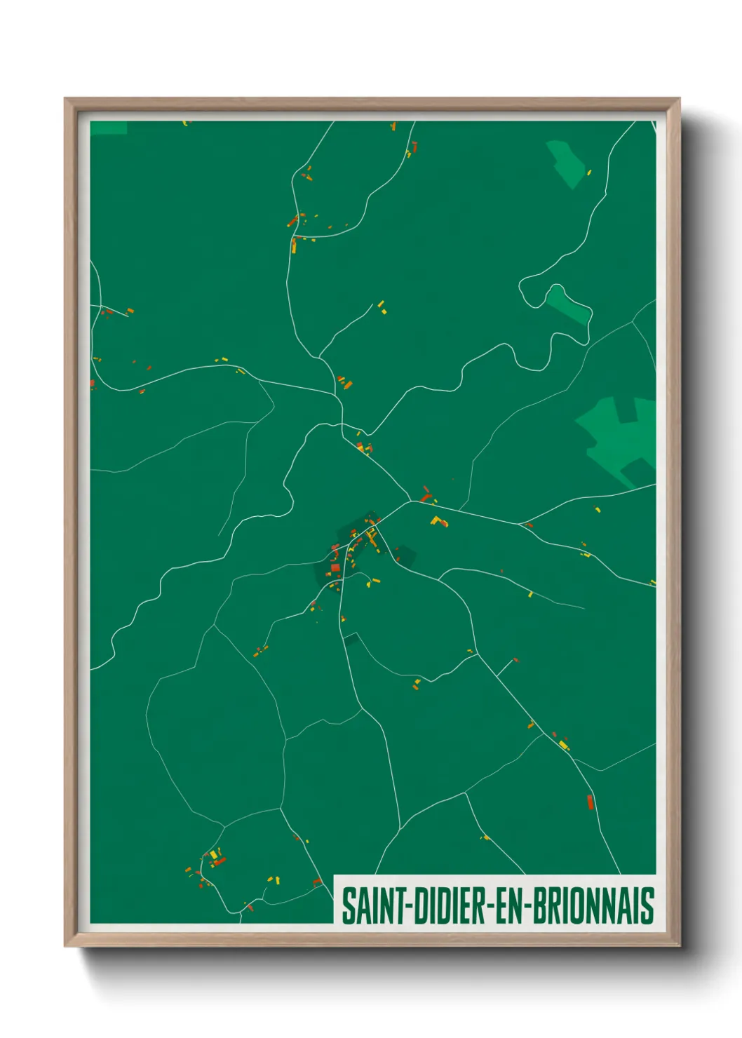 Une affiche de carte sur Saint-Didier-en-Brionnais