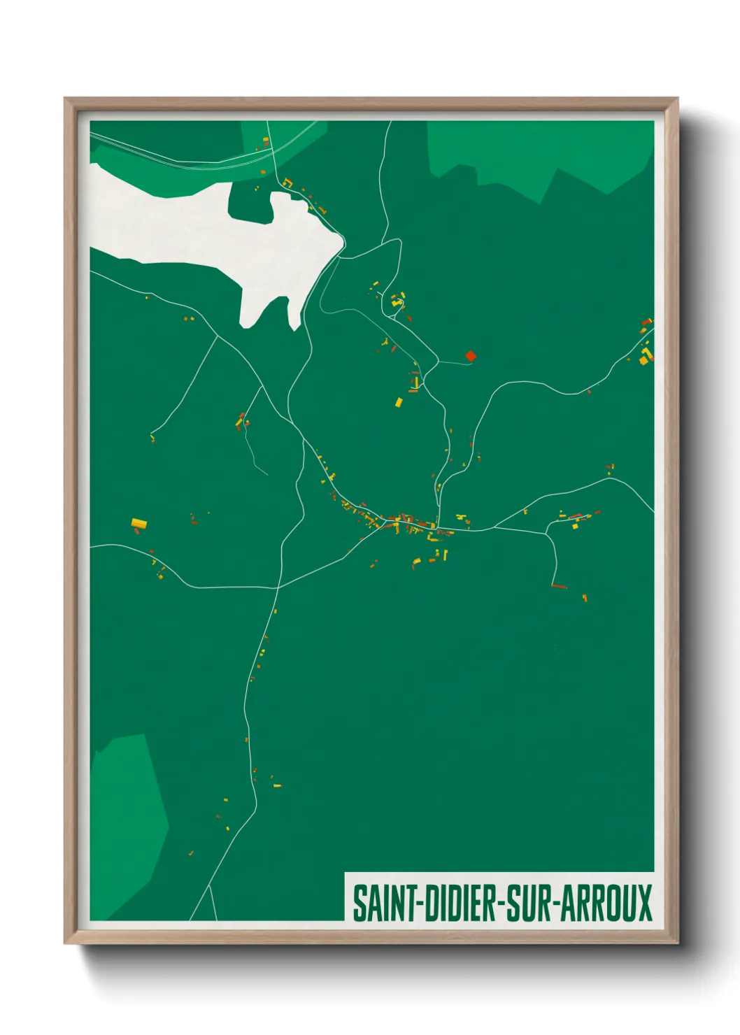 Une affiche de carte sur Saint-Didier-sur-Arroux