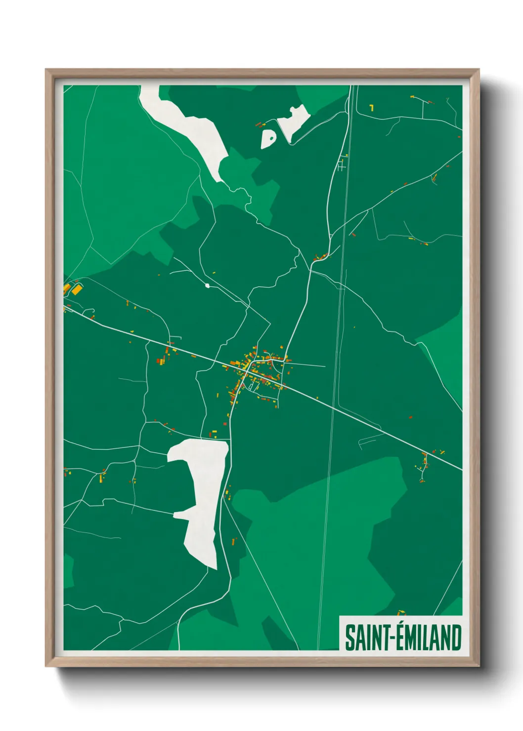 Une affiche de carte sur Saint-Émiland