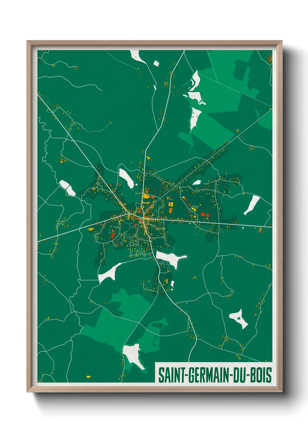 Un poster carteSaint-Germain-du-Bois