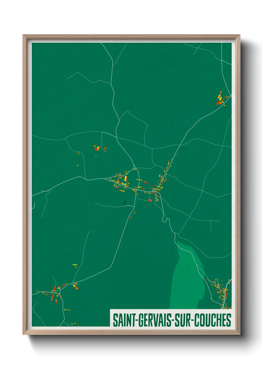 Un poster carteSaint-Gervais-sur-Couches