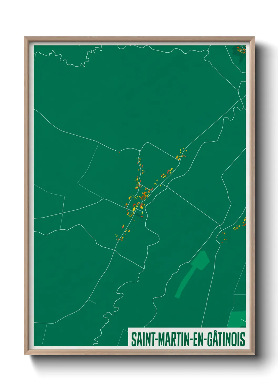 Une affiche de carte sur Saint-Martin-en-Gâtinois