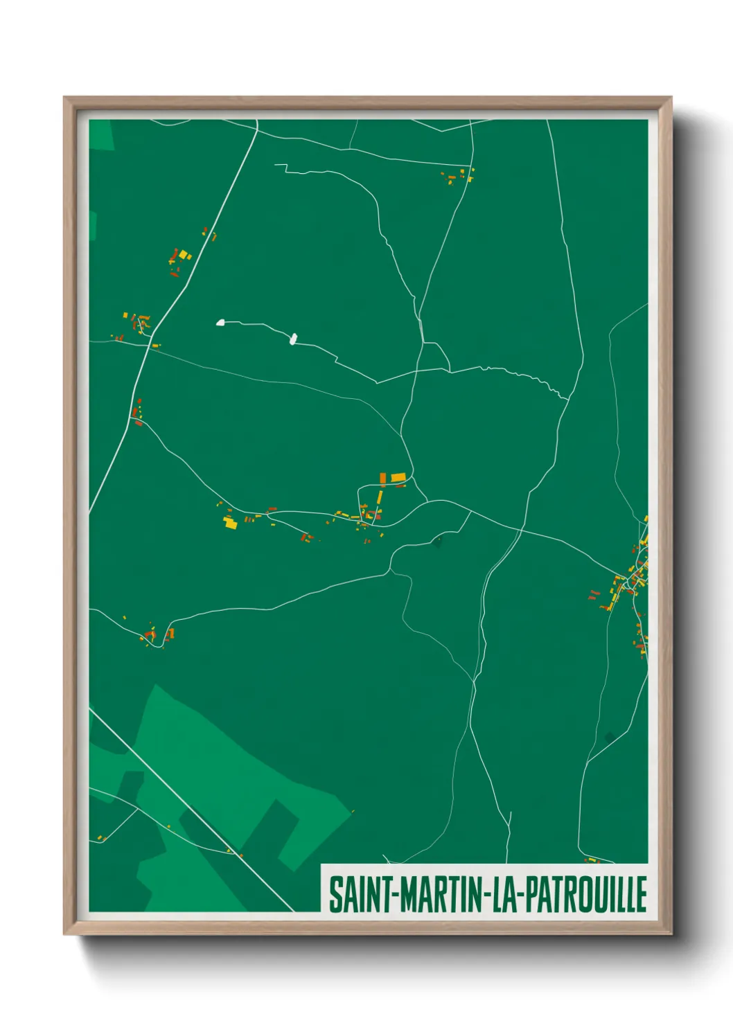Une affiche de carte sur Saint-Martin-la-Patrouille