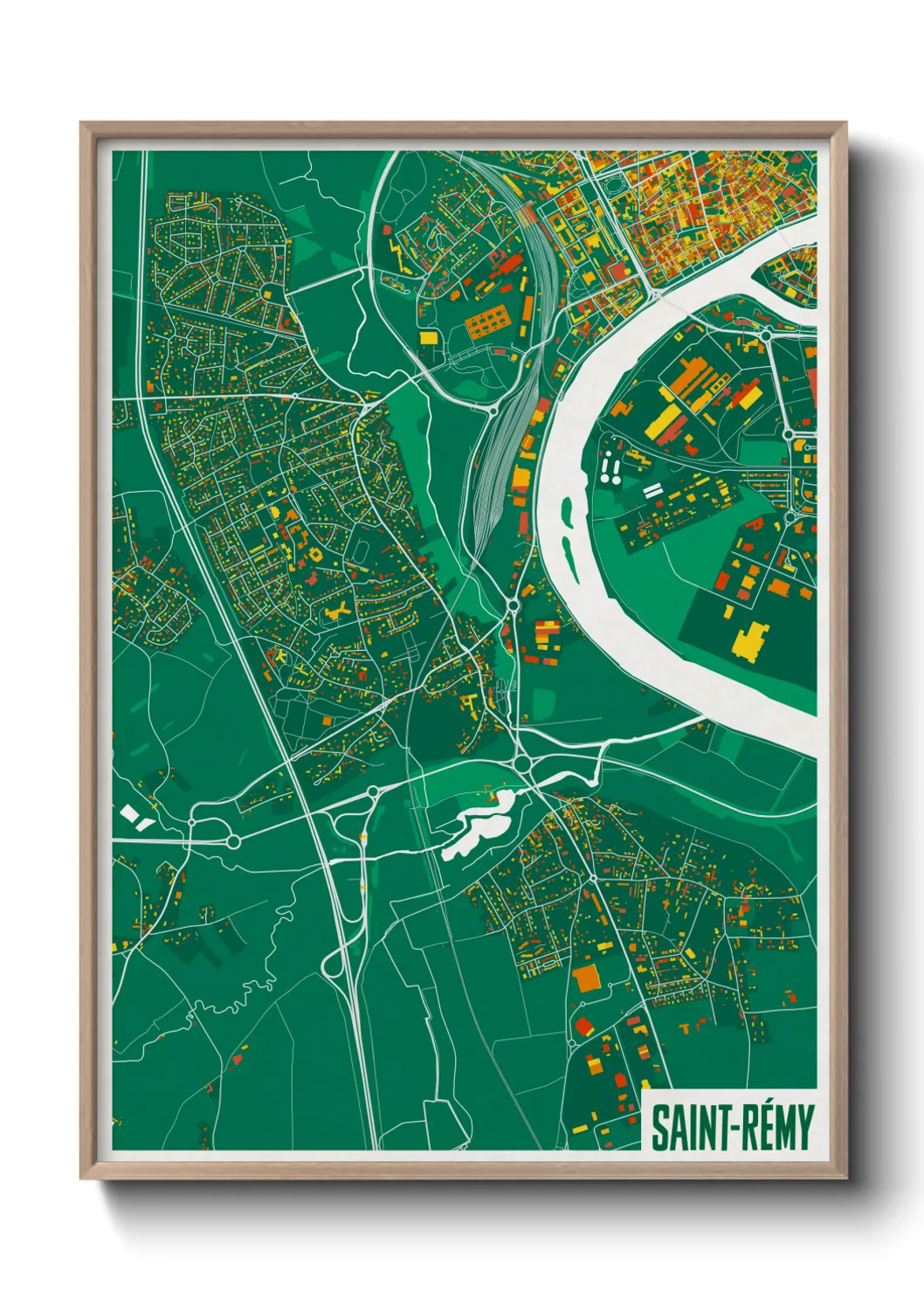 Une affiche de carte sur Saint-Rémy