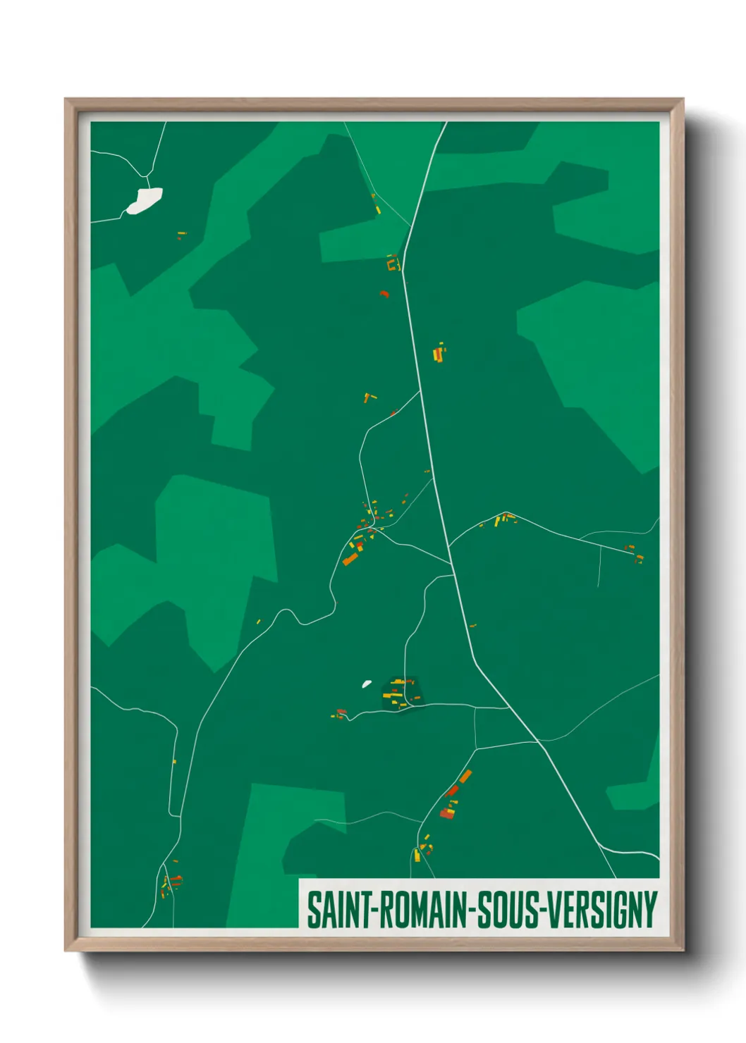 Un poster carteSaint-Romain-sous-Versigny