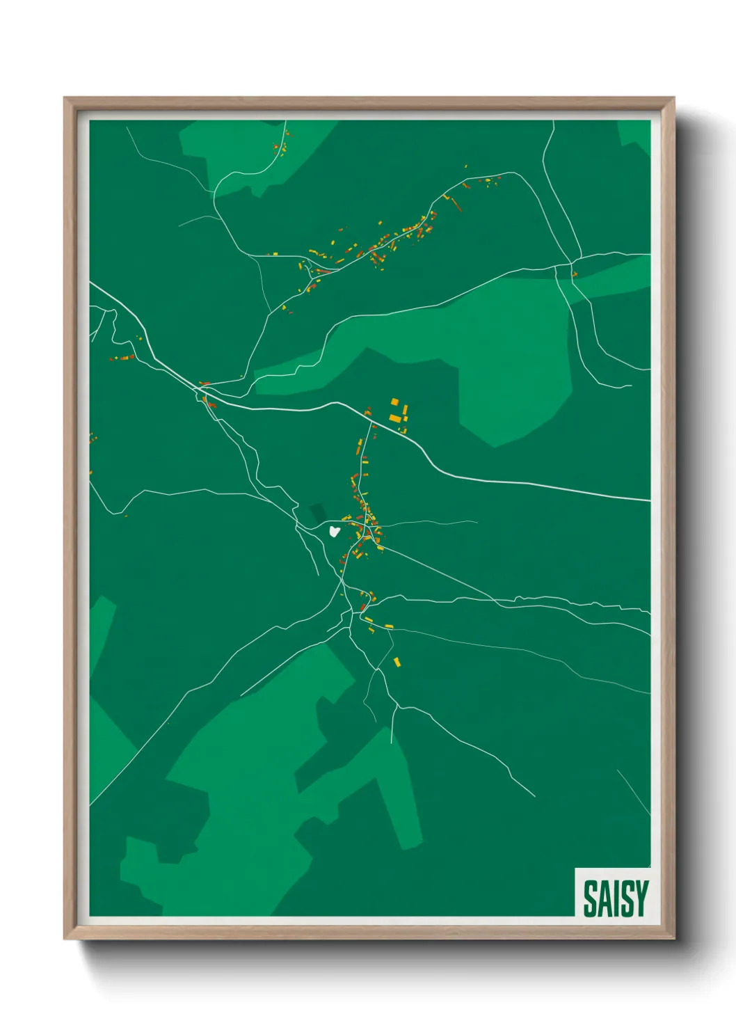 Une affiche de carte sur Saisy