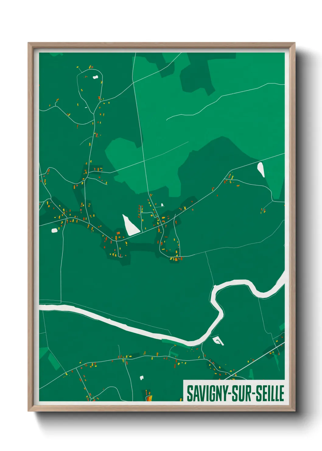 Un poster carteSavigny-sur-Seille