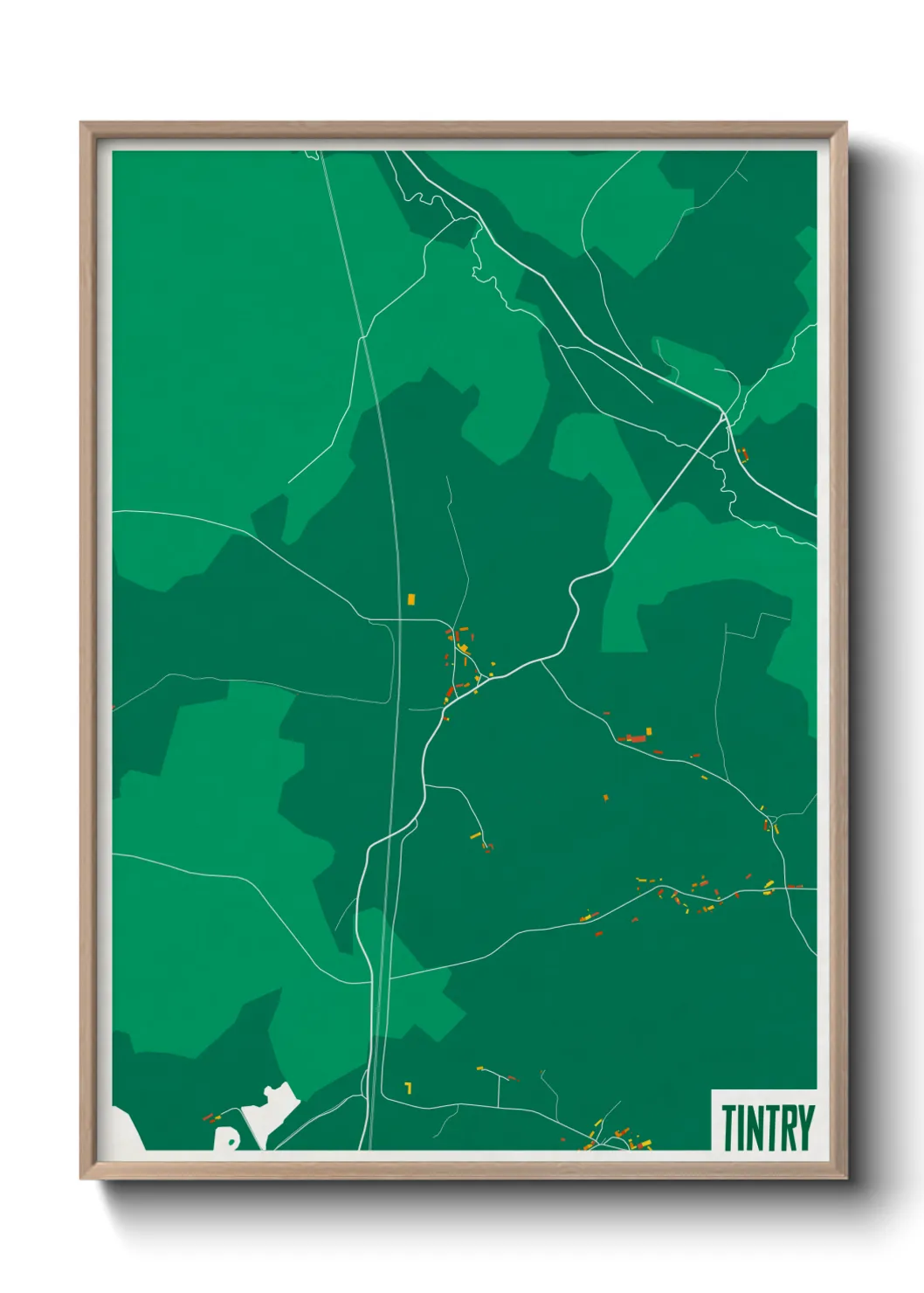 Une affiche de carte sur Tintry