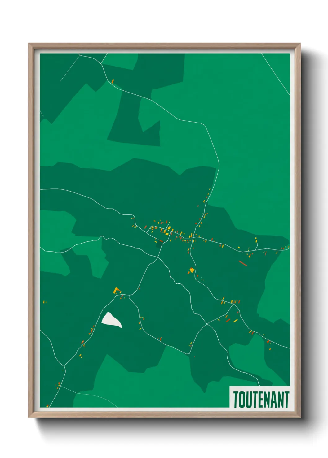 Une affiche de carte sur Toutenant